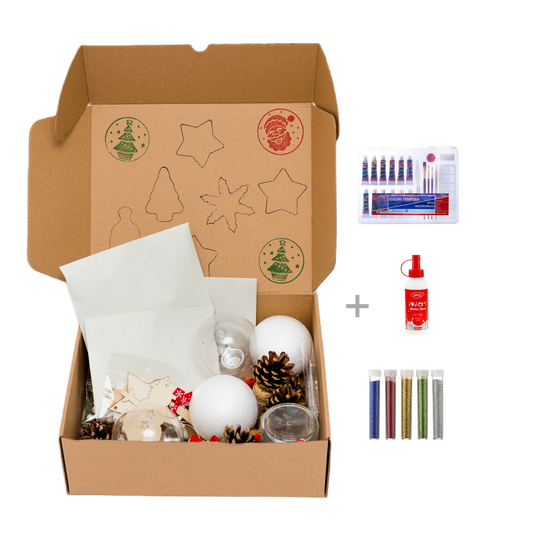 Decoratiuni de Craciun - set creativ pentru copii (3+ ani) - pachet complet
